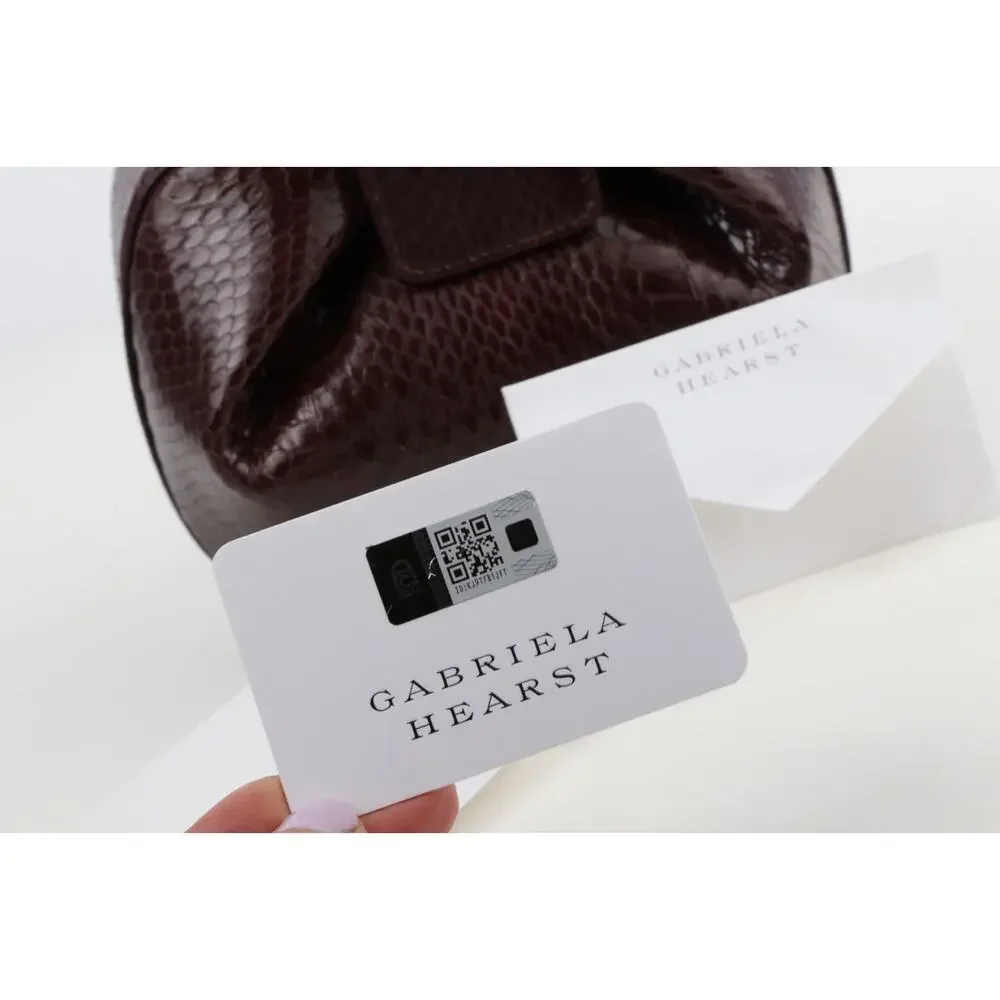 Gabriela Hearst Demi Bag Brown Snakeskin Leather Top Handle - Picture 13 of 16